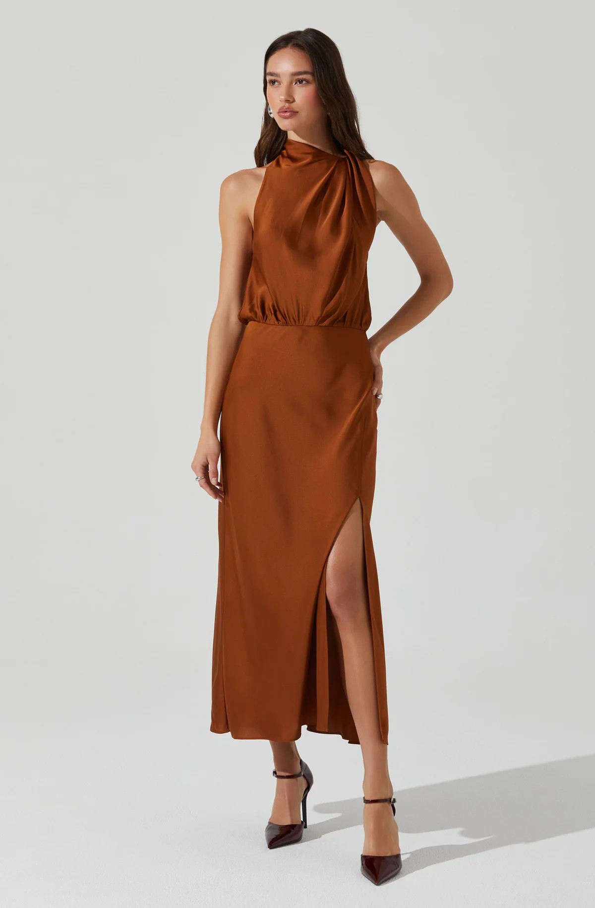 Jelyn Satin Midi Dress | ASTR The Label (US)