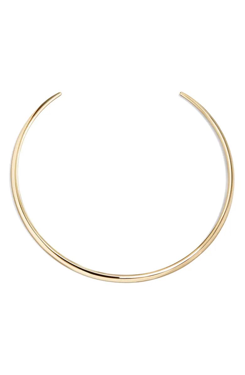 Evoke sleek, sophisticated style with this minimalist collar necklace crafted in glossy goldtone ... | Nordstrom