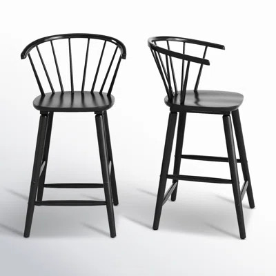 Set of 2 Sheffield Solid Wood Stools | Wayfair North America