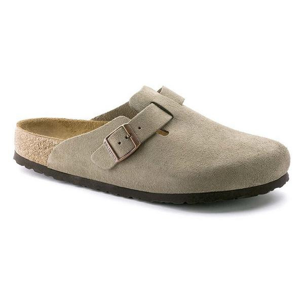 BIRKENSTOCK Boston Soft Footbed Casual Clogs Regular 41 Taupe Suede | Scheels Sports