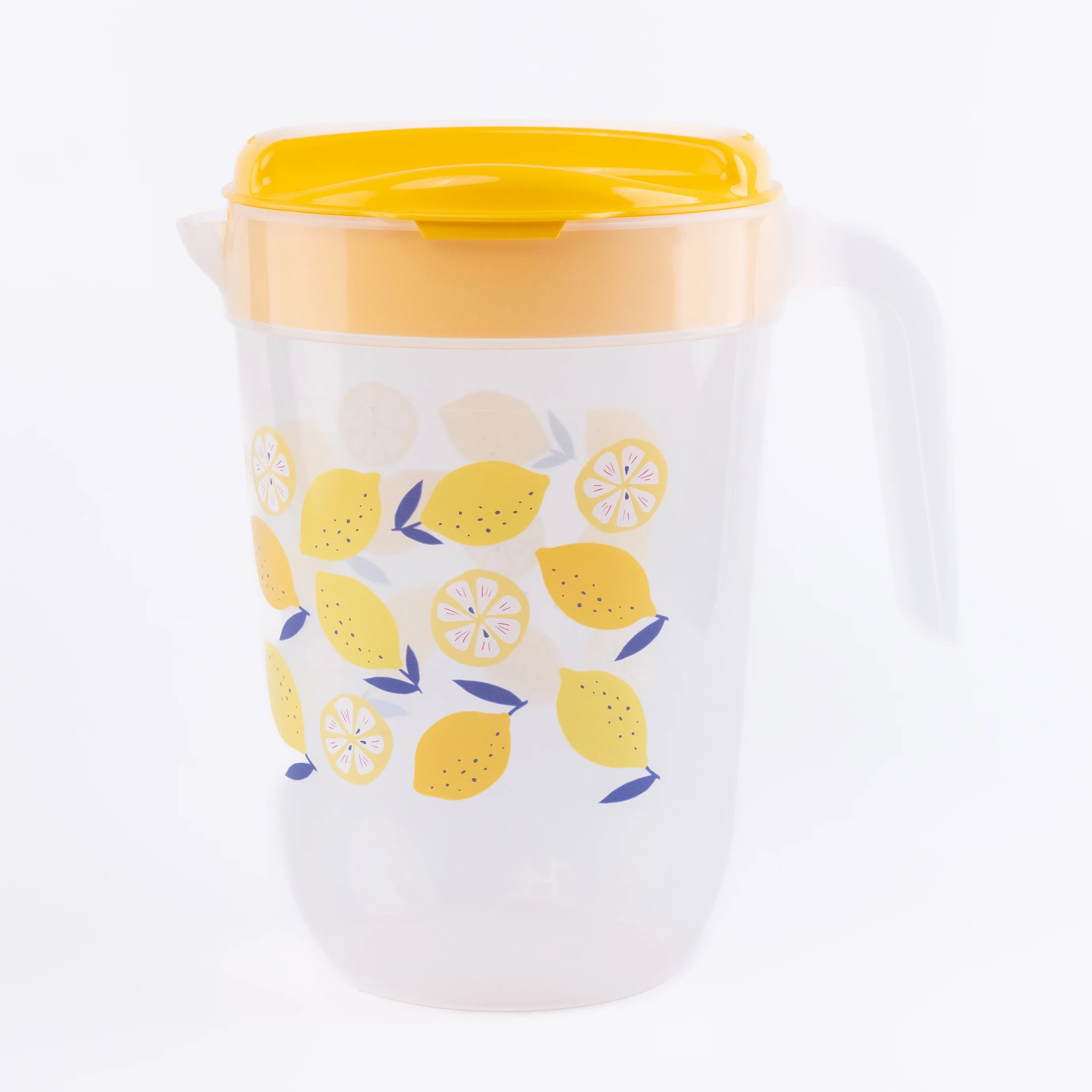 Mainstays Plastic 1 Gallon Pitcher with Yellow Color Lid – Lemons | Walmart (US)