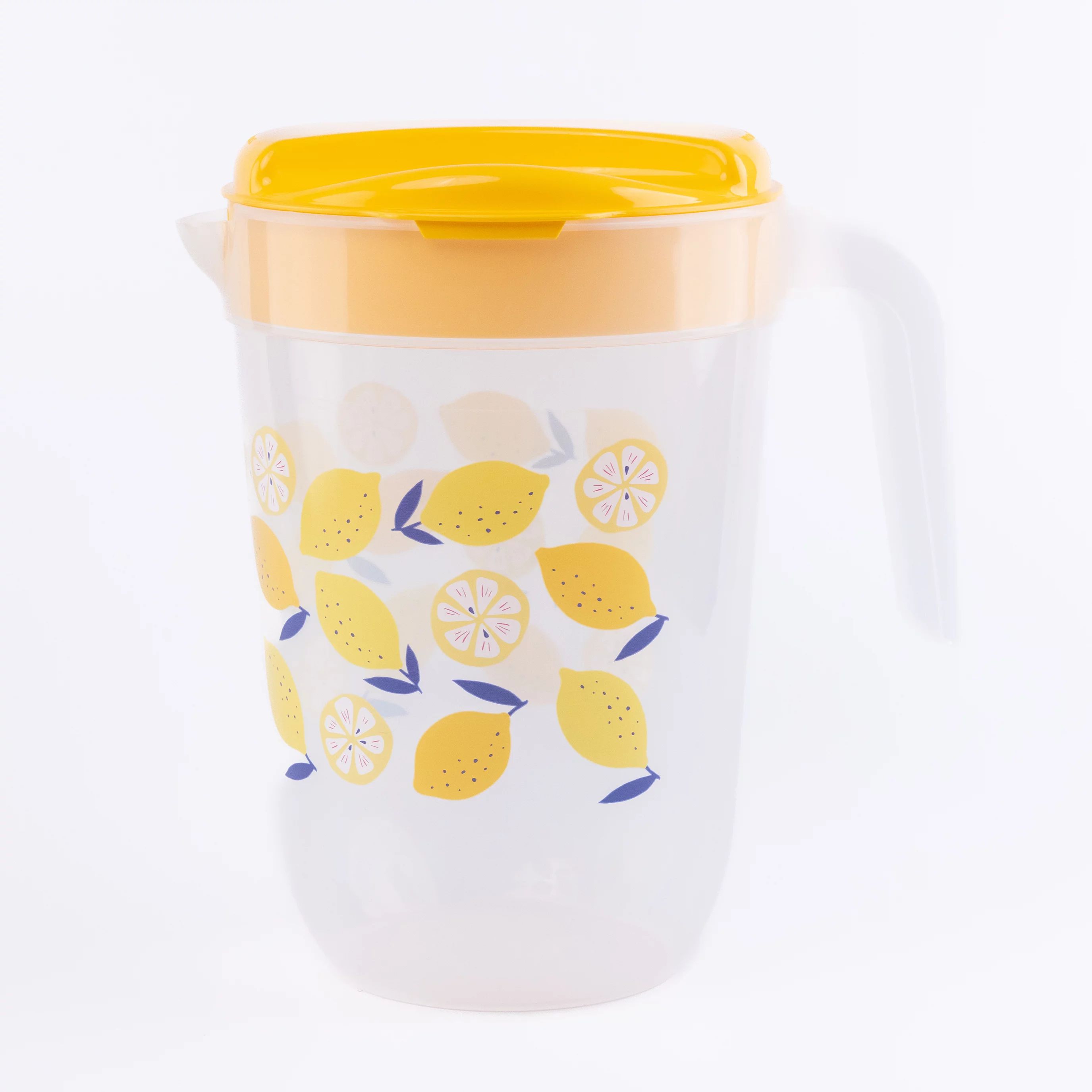 Mainstays Plastic 1 Gallon Pitcher with Yellow Color Lid – Lemons - Walmart.com | Walmart (US)