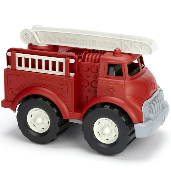 Green Toys: Fire Truck - Red - Emergency Rescue Vehicle Toy, 360 Functional Ladder, Oversized Whe... | Walmart (US)