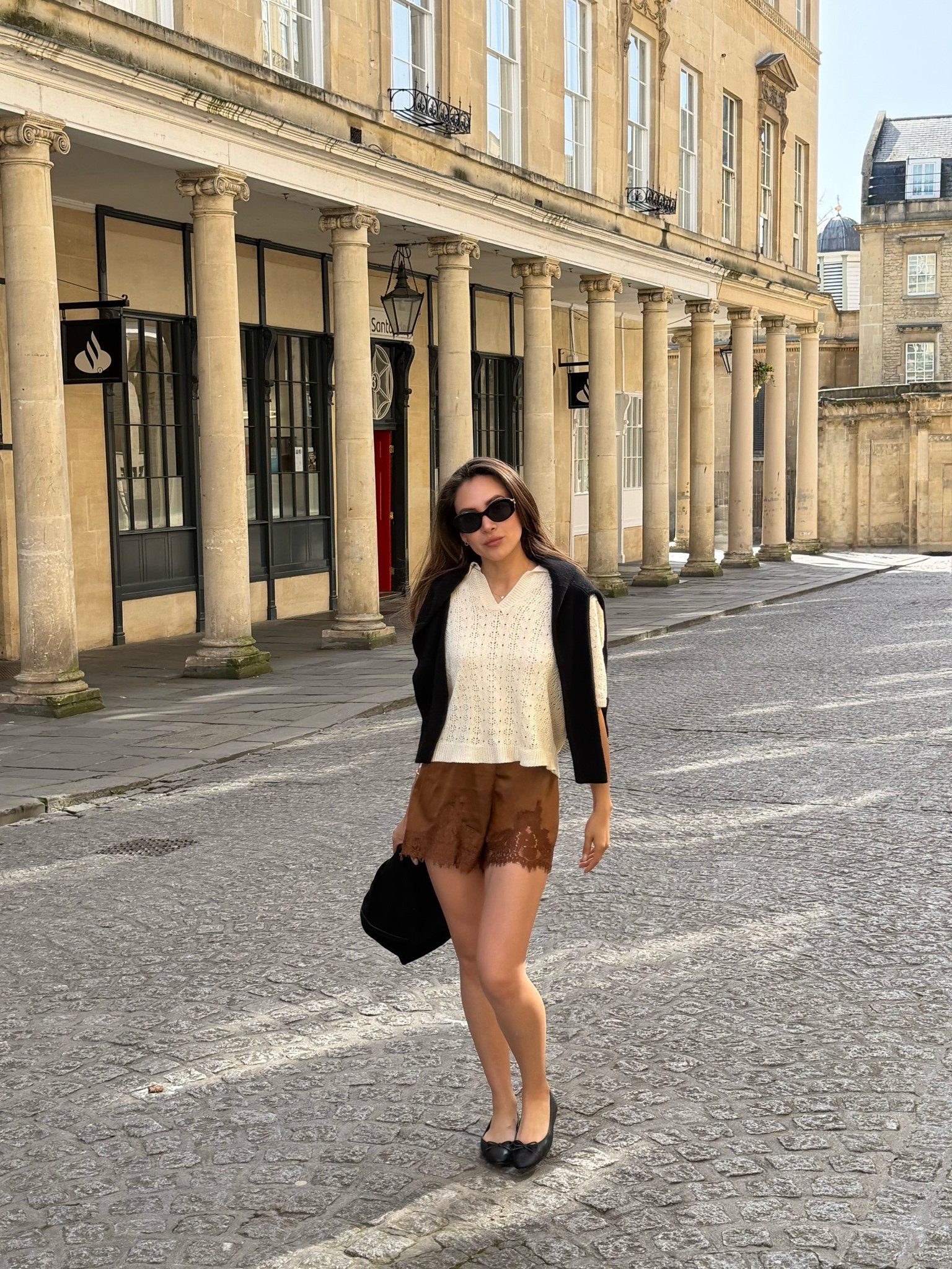 Spring outfit, lace shorts, knit top, neutrals 

#LTKsummer #LTKspring #LTKuk