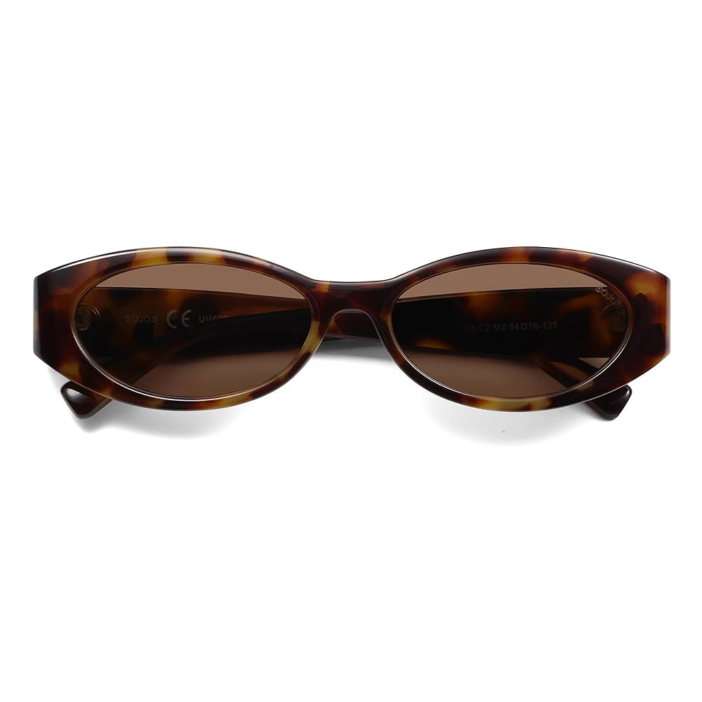 SOJOS Trendy Oval Polarized Sunglasses Womens Retro Narrow Chic Thin Y2k Sunnies SJ2364 | Amazon (US)