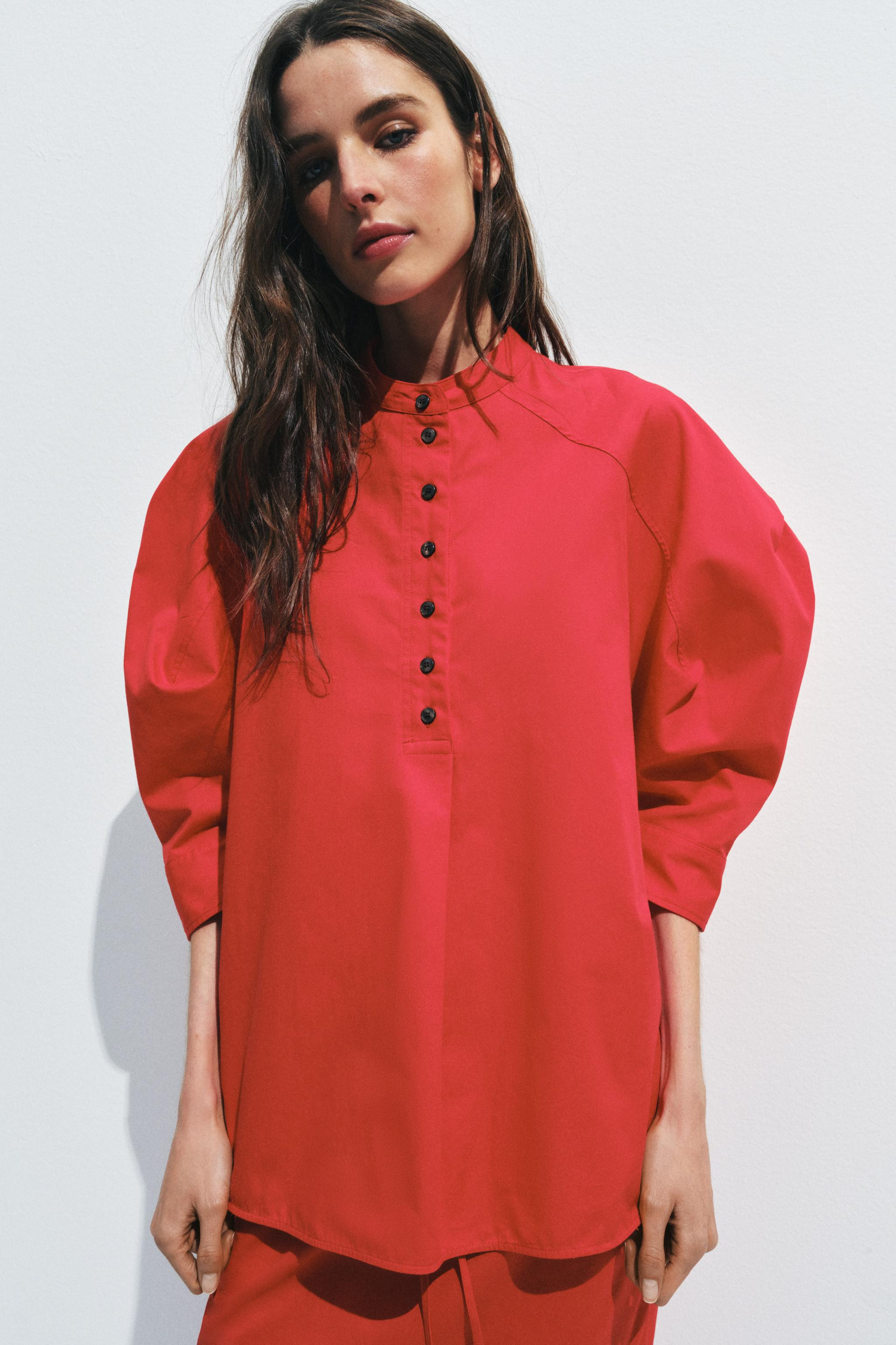 ZW COLLECTION PUFF SLEEVE SHIRT | Zara US