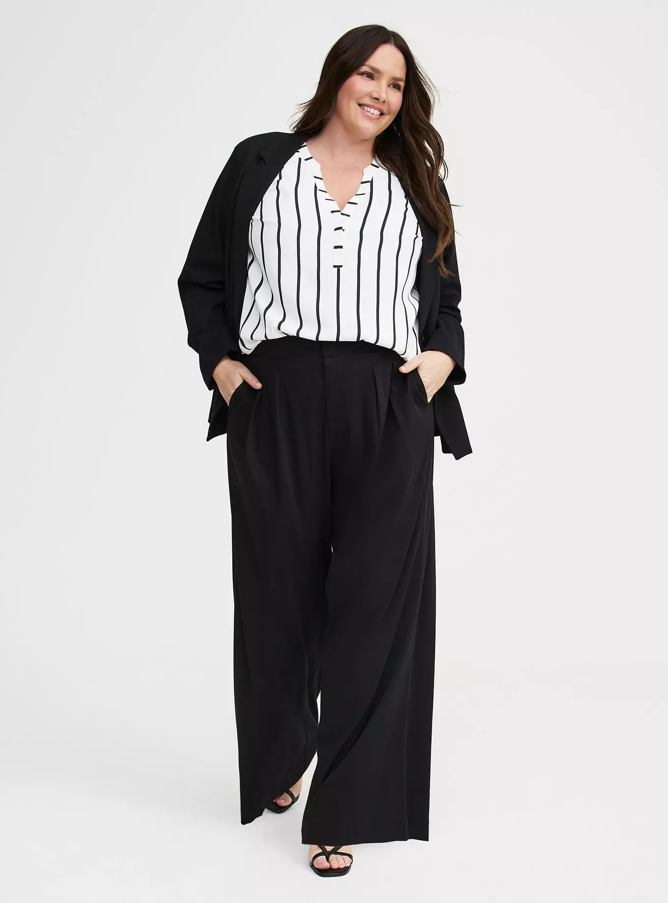 Harper Georgette 3/4 Sleeve Blouse | Torrid (US & Canada)