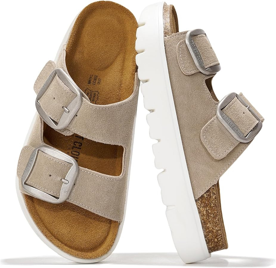 Project Cloud Genuine Leather Platform Sandals Women Footwear - Wedge Chunky Sandals Womens sanda... | Amazon (US)