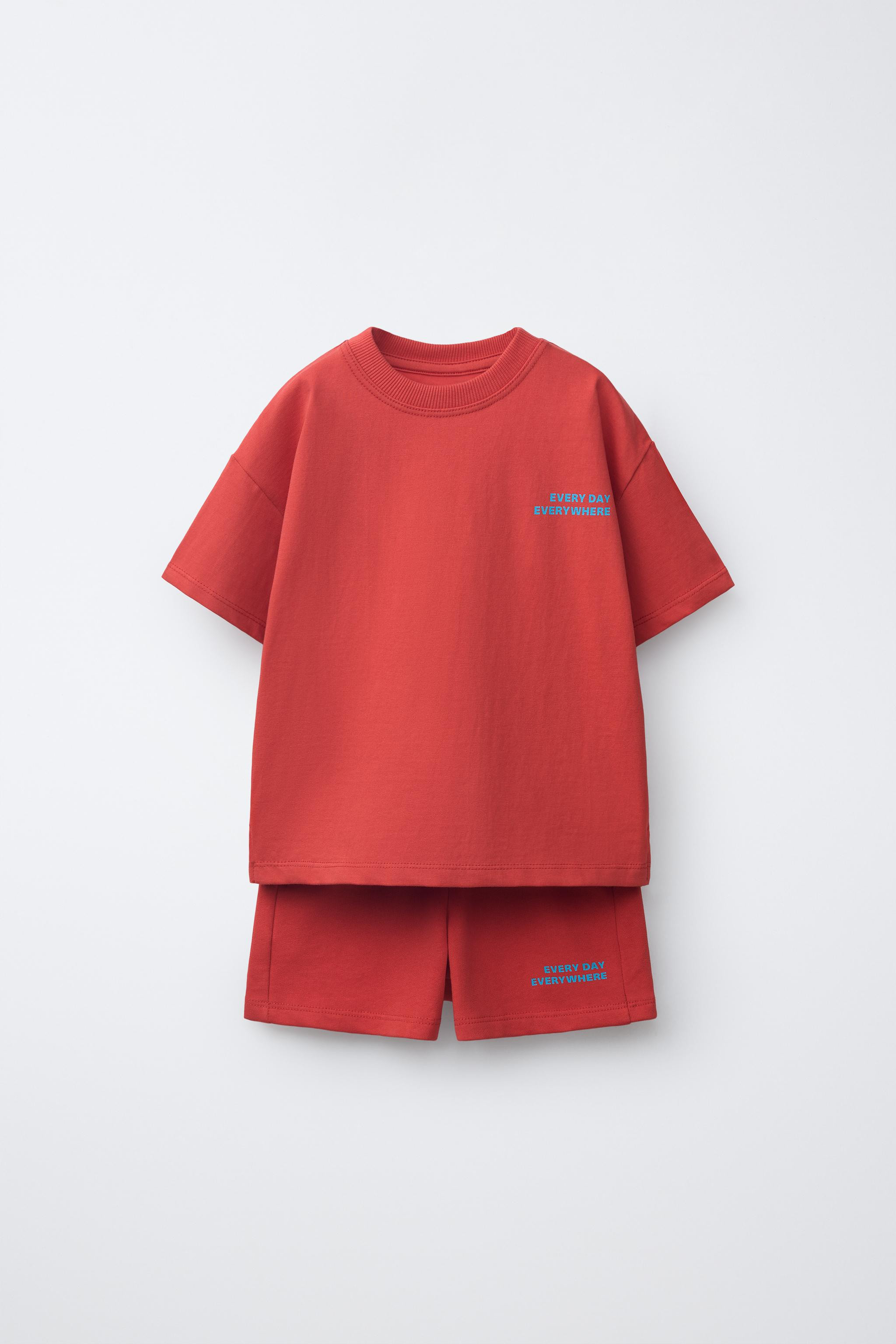 JOGGING SET WITH T-SHIRT AND BERMUDA SHORTS | Zara US