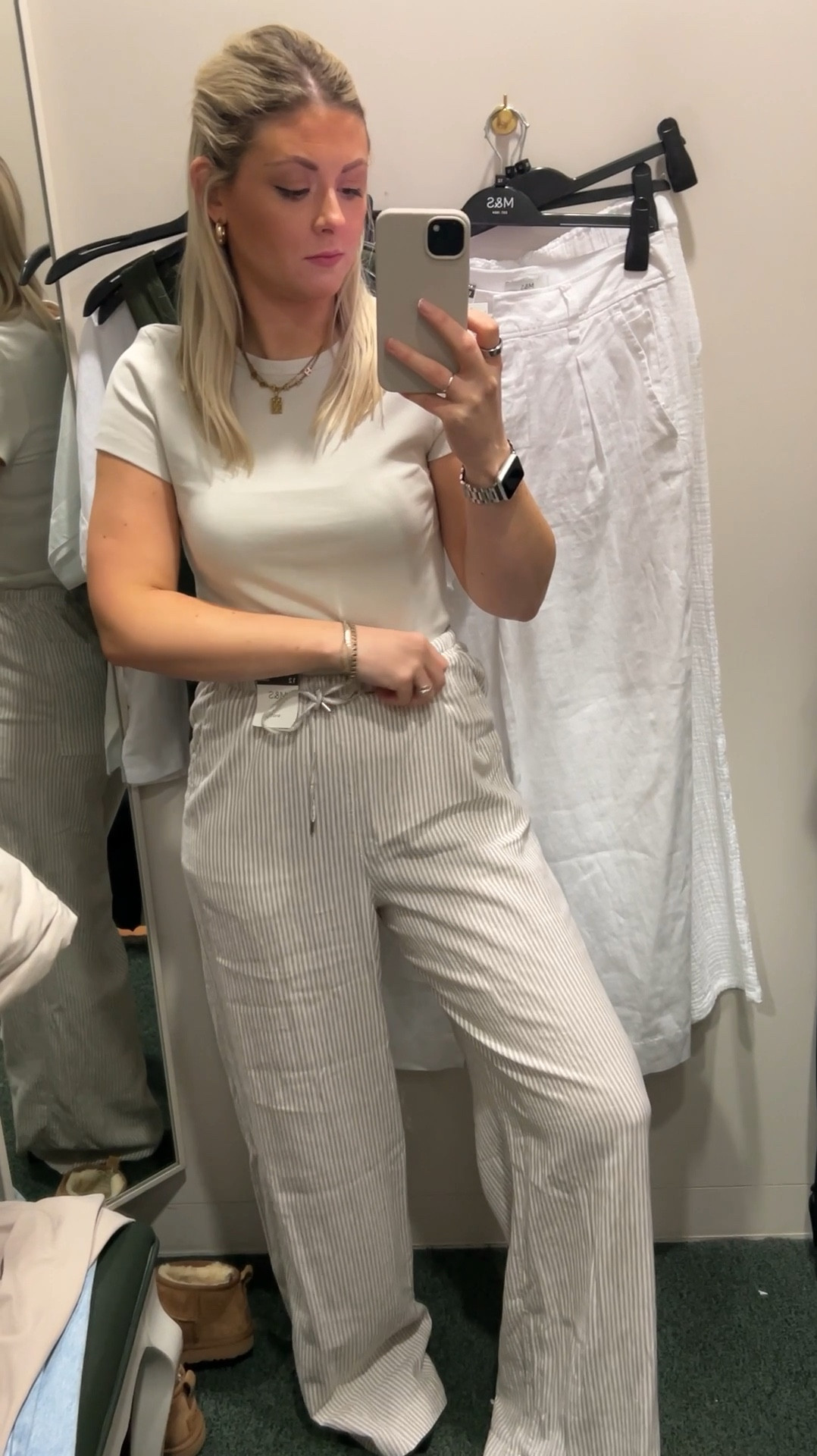 Spring haul from Marks and Spencer’s, spring haul, linen try on haul, linen trousers, neutral spring haul, affordable spring clothes from M&S, 

#LTKfindsunder50 #LTKeurope #LTKSeasonal