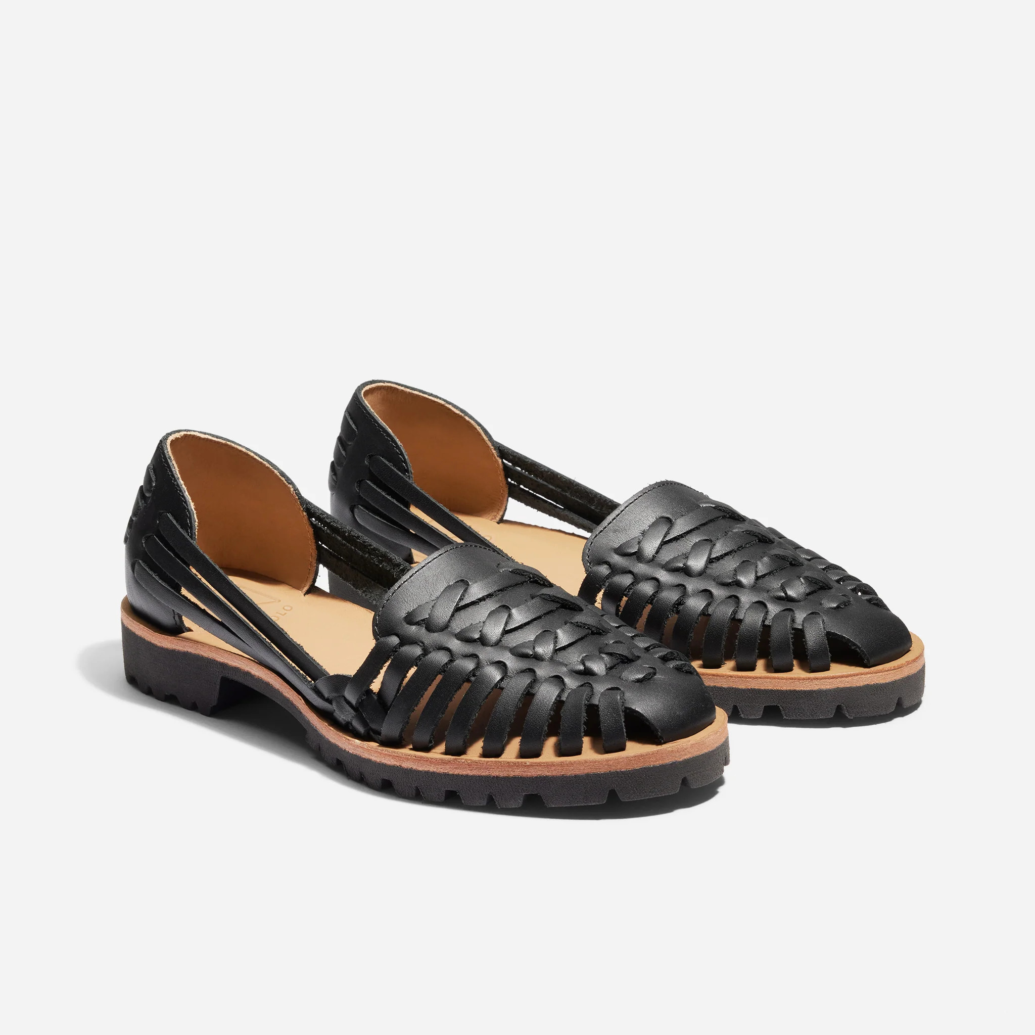 Women's Huarache Lug Sandal Black | Nisolo
