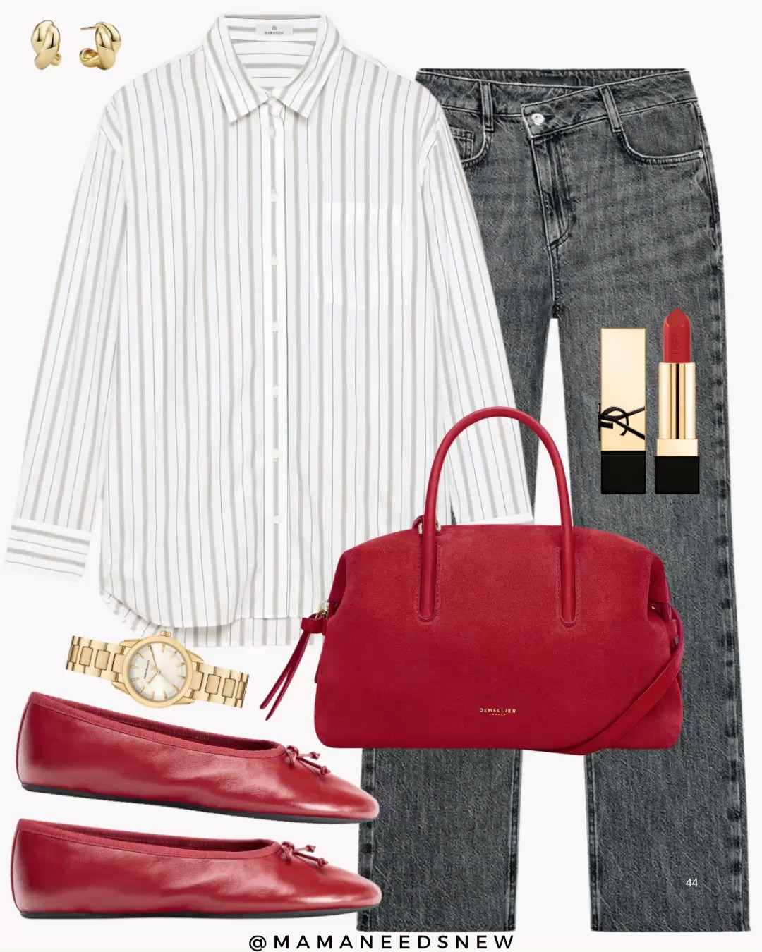 A spring outfit with a striped shirt , jeans, suede bag, ballet flats ❤️

#LTKSaleAlert #LTKSeasonal #LTKootd