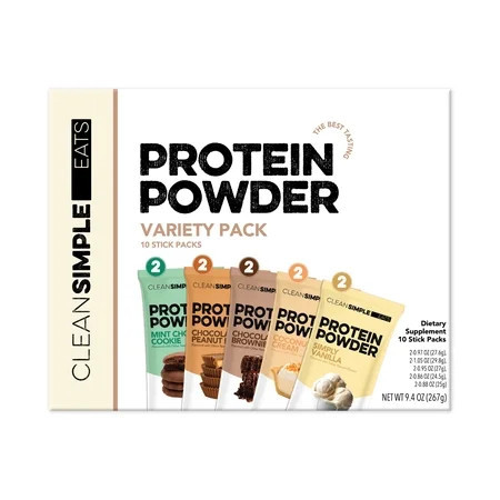 Clean Simple Eats Protein Powder Variety Pack - Whey Protein Isolate - 10 Count | Walmart (US)