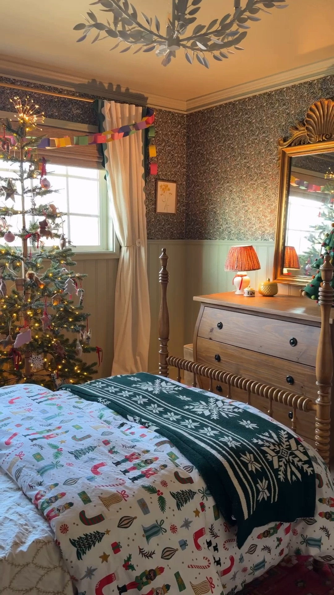 Wait till the end for the night view… ✨
I dreamt of a room like this when I was a little girl, so getting to create this space for my daughter -and decorate it for the holidays- feels like a dream come true. We swapped her duvet cover for this sweet seasonal one from @thecompanystore, added a paper garland we made together, and hung a few ornaments we’ve collected over the years. Just a few simple touches, but they create so much magic… especially at night.

#companyfamily #christmaslights #kidsrooms

#LTKKids #LTKHome #LTKHoliday