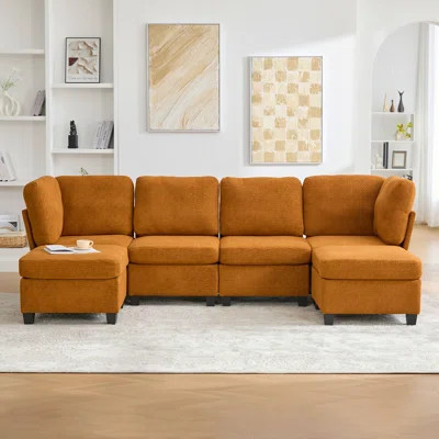 Modular Sectional Sofa, 6-Seat Convertible Sofa, U Shaped Sectional Couch with Storage Ottoman for Home Apartment Office | Wayfair North America
