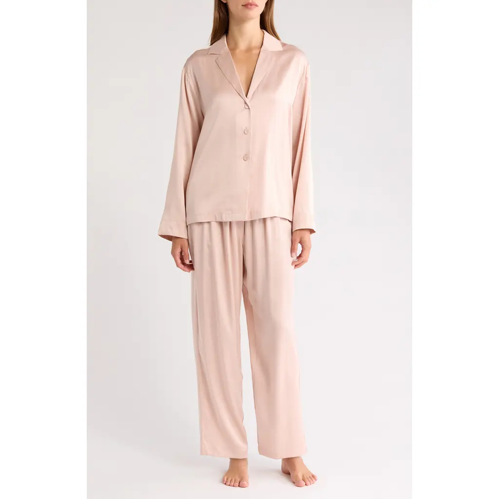 Lunya Washable Silk Pajamas in Delicate Pink at Nordstrom, Size Large | Nordstrom