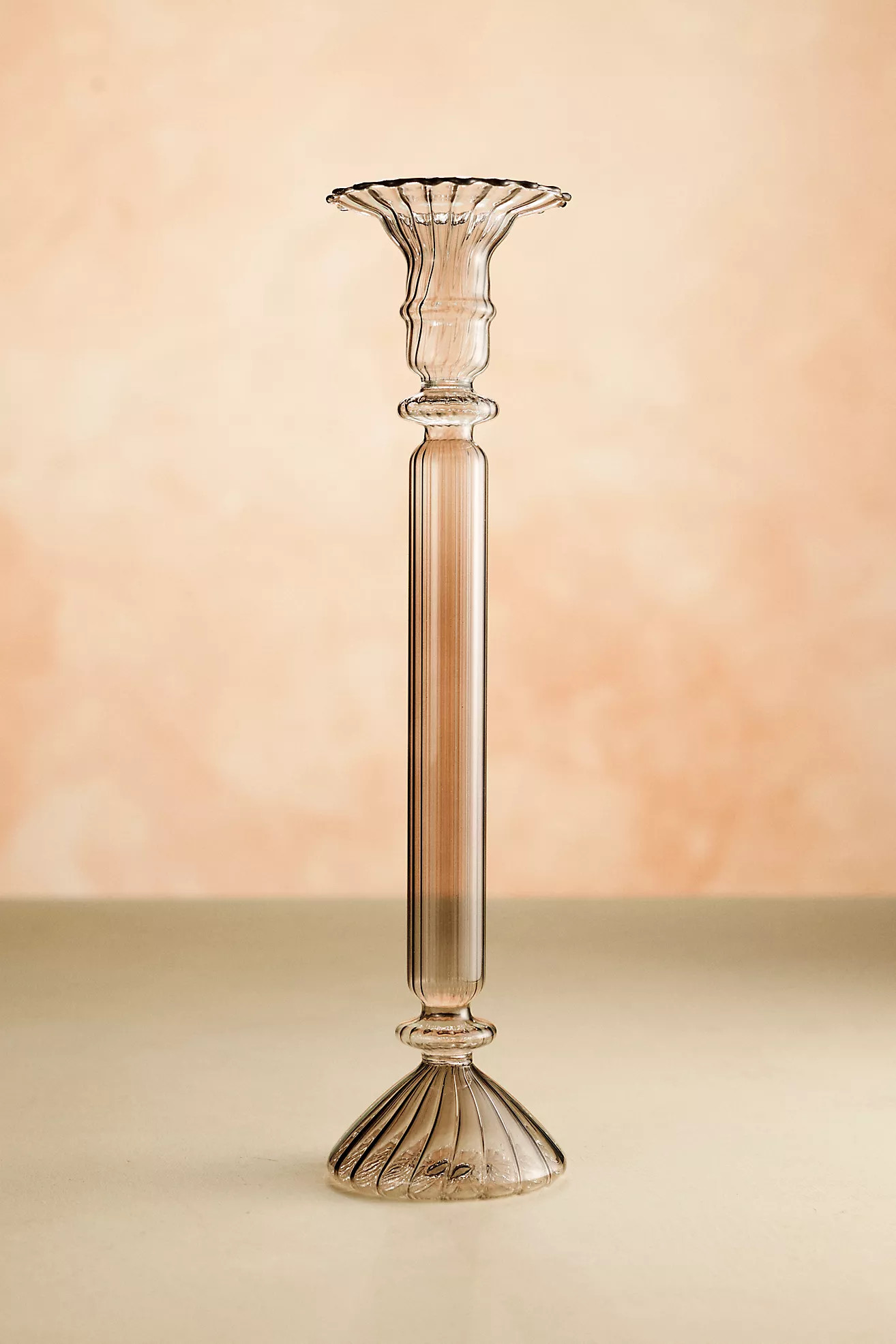 Shaped Glass Candlestick | Anthropologie (US)