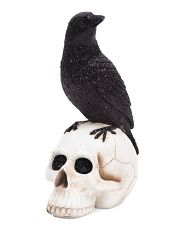 Glitter Raven On Skull | Marshalls