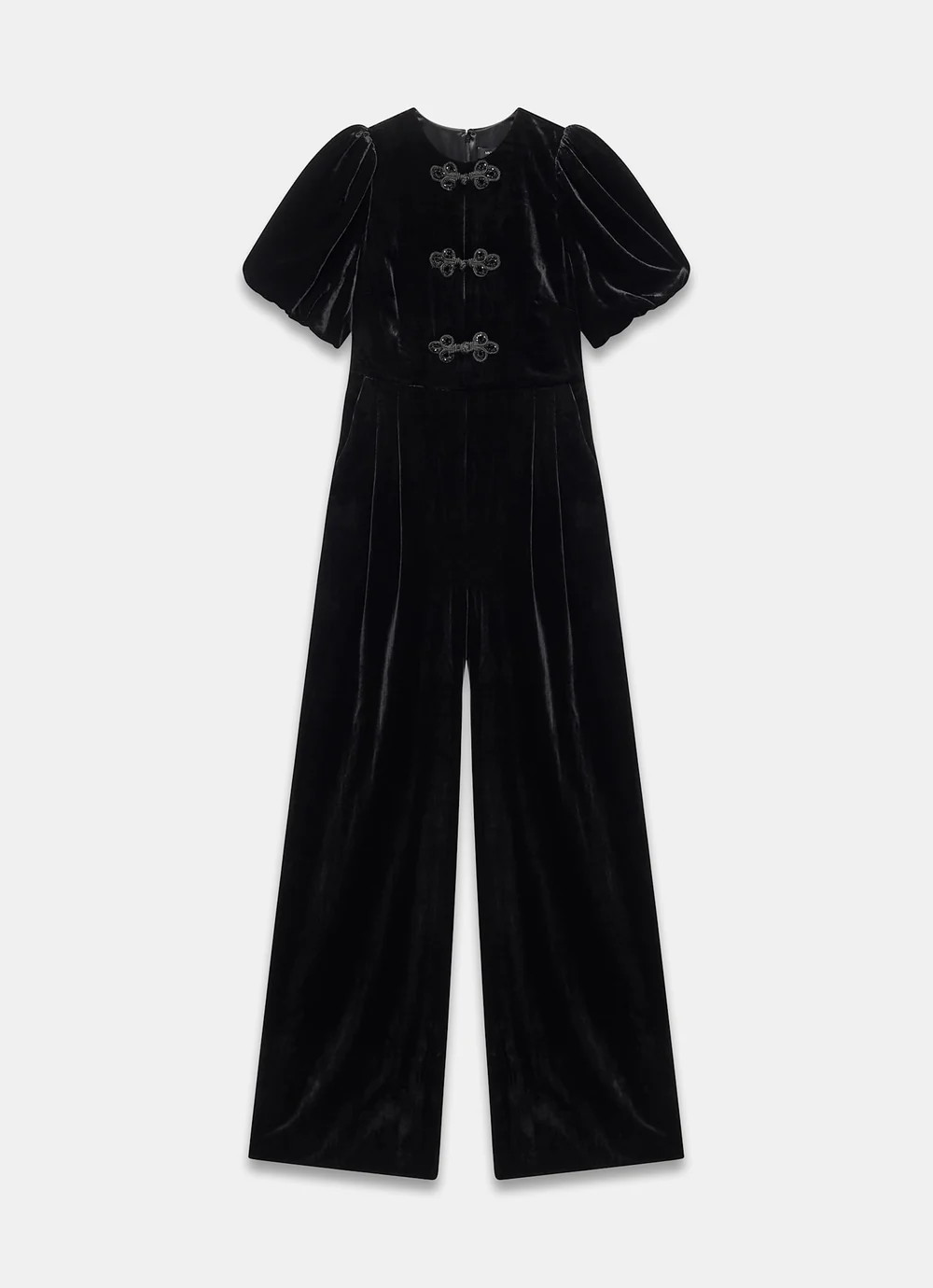 Black Velvet Embellished Jumpsuit | Mint Velvet