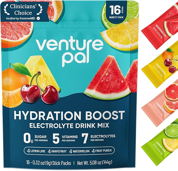 Venture Pal Sugar Free Electrolyte Powder Packets - Liquid Daily IV Hydration Packets for Rapid R... | Amazon (US)