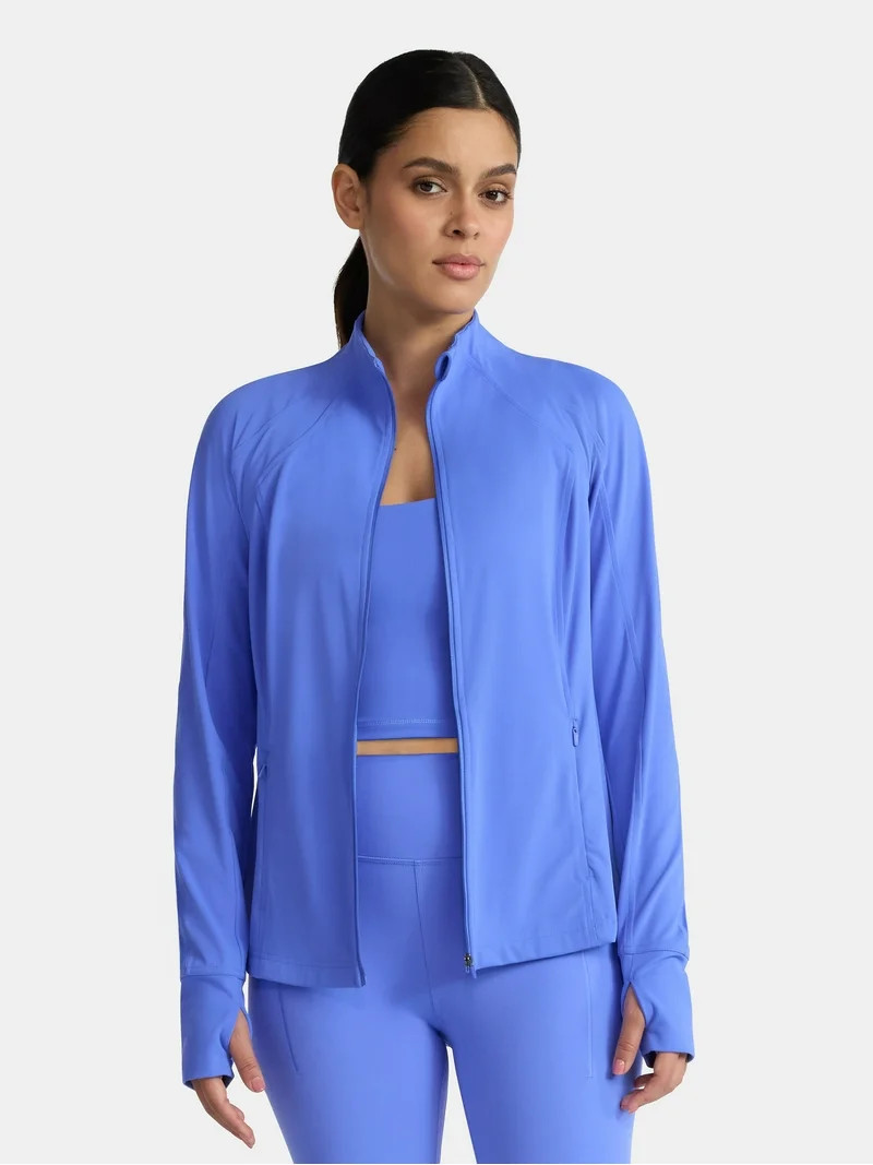 Avia Women's and Women's Plus SoftSculpt Zip Up Active Jacket, Sizes XS-4X | Walmart (US)