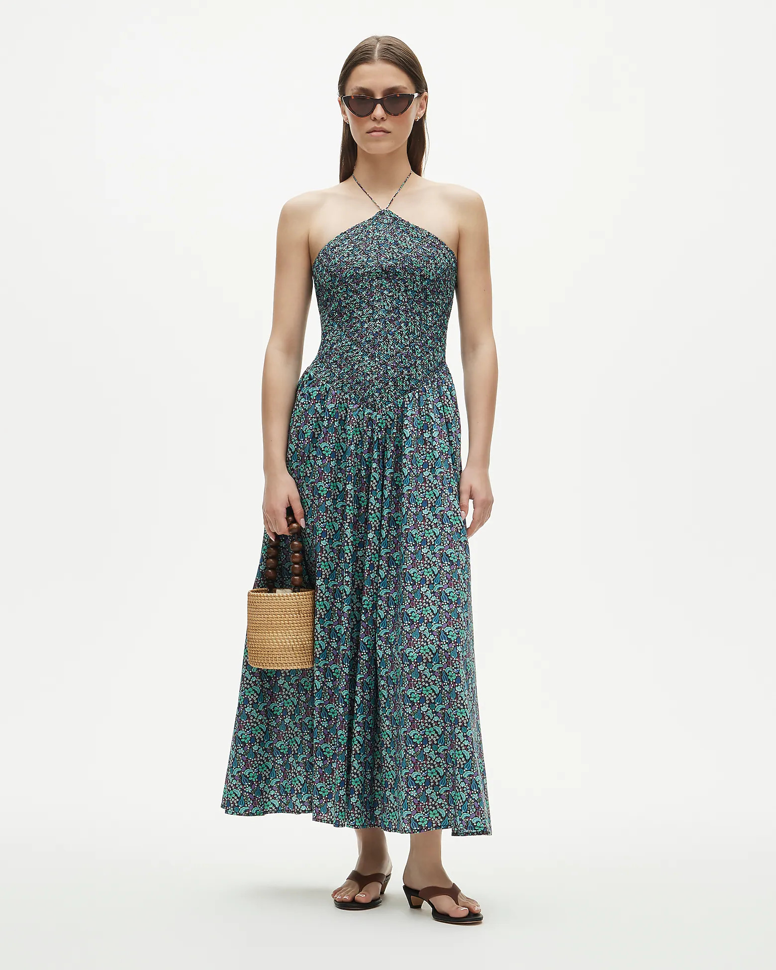 Smocked halter dress in Liberty&reg; fabric | J. Crew US