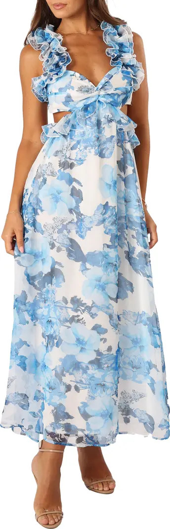 Petal & Pup Lucah Floral Ruffle Cutout Maxi Dress | Nordstrom | Nordstrom
