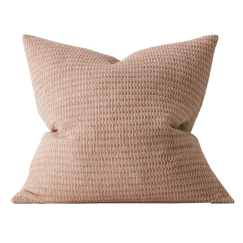Nicolo Linen-Blend Cushion Colour: Blush | Temple & Webster AU