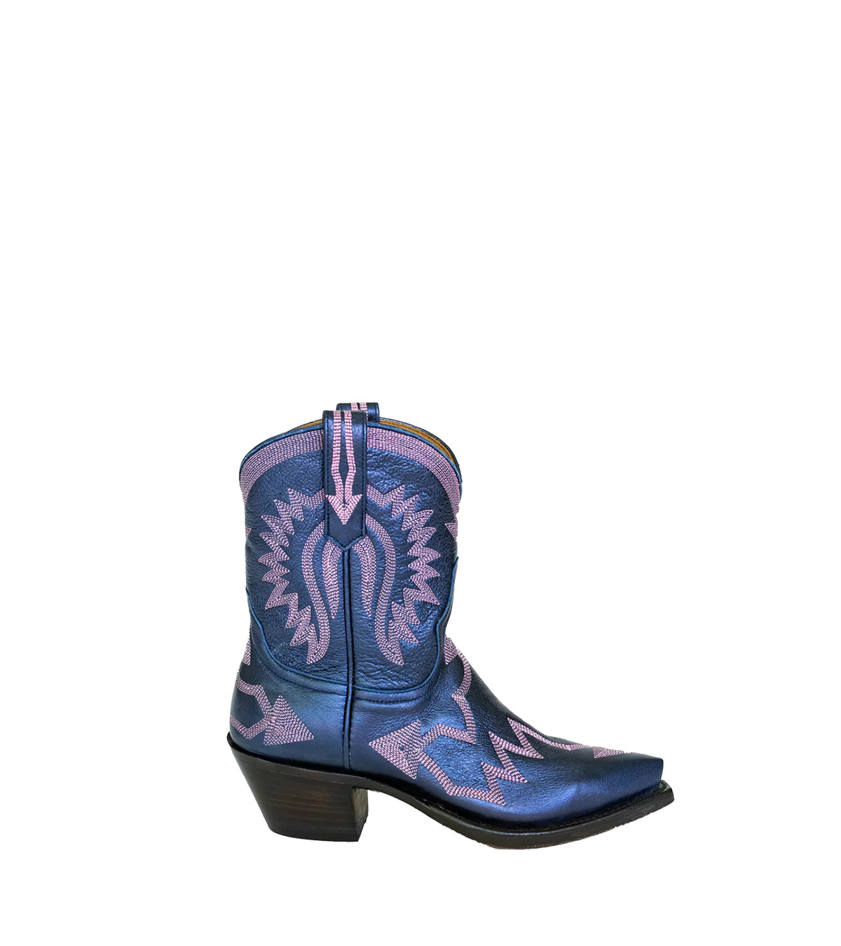 Maggie - Metallic Navy | Women’s Short Cowgirl Boot | Miron Crosby | Miron Crosby