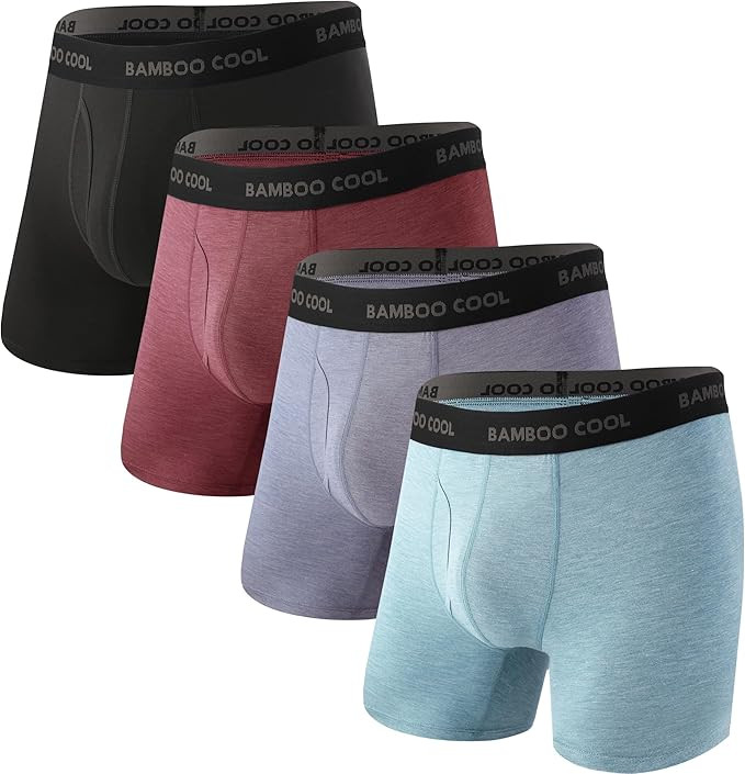 BAMBOO COOL Men’s Underwear Boxer Briefs Soft Comfortable Underwear Boxer Briefs for Men (4 Pac... | Amazon (US)