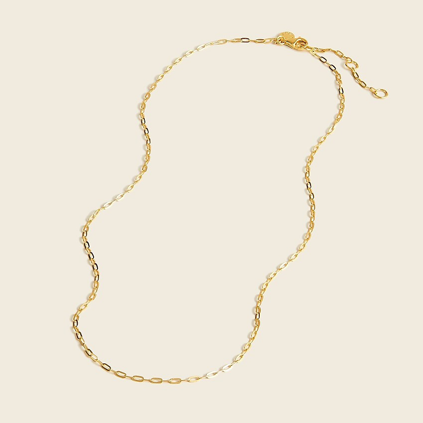 Demi-fine 14k gold-plated 20" flat chain necklace | J. Crew US