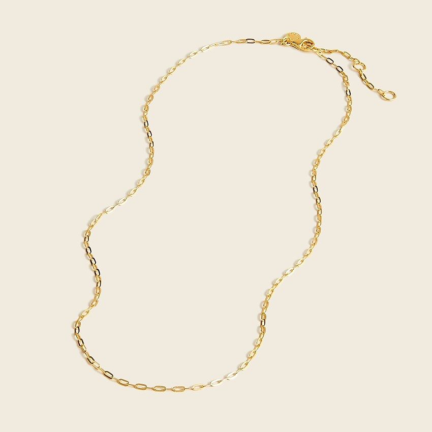 Demi-fine 14k gold-plated 20" flat chain necklace | J. Crew US