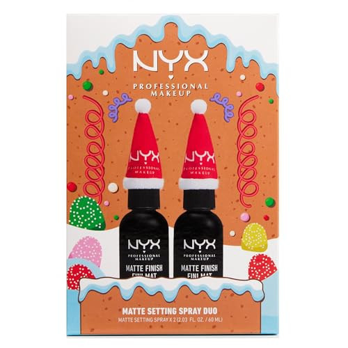 NYX PROFESSIONAL MAKEUP Makeup Setting Spray Duo Holiday Gift Set - Matte Finish, Long-Lasting Face Mist for up to 16HR Wear, Vegan Formula | Amazon (US)
