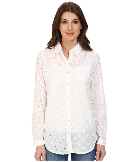 Jag Jeans - Terri Classic Fit Cotton Shirt (White) Women's Long Sleeve Button Up | 6pm