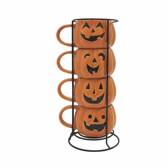 Elegant Pumpkin Stack Mug for Halloween, Dishwasher and Microwave Safe | Walmart (US)