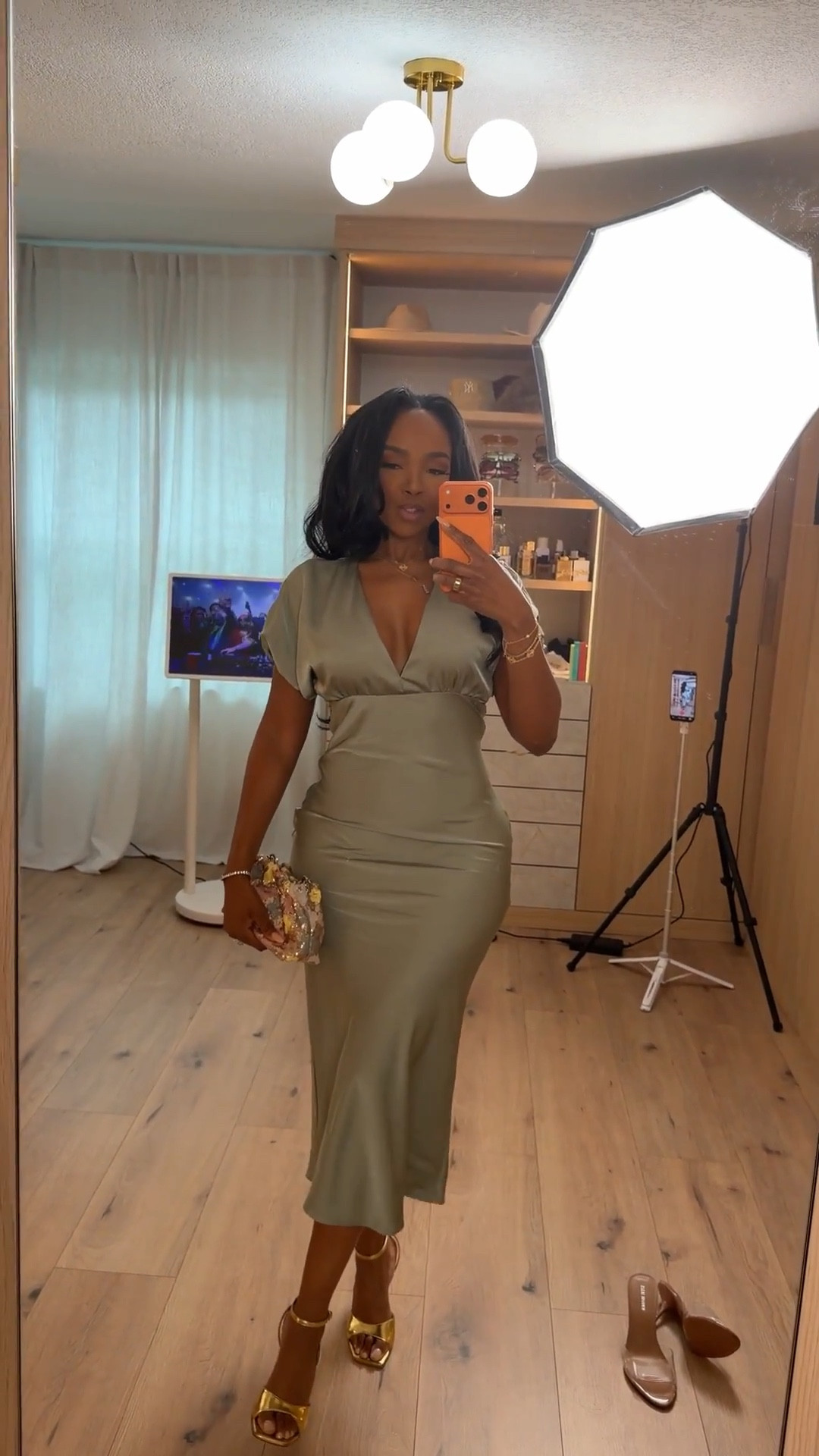 Scroll to shop this elegant satin midi dress. Perfect for weddings, date nights, or special events.

#LTKgrwm #LTKmomlife #LTKPetite