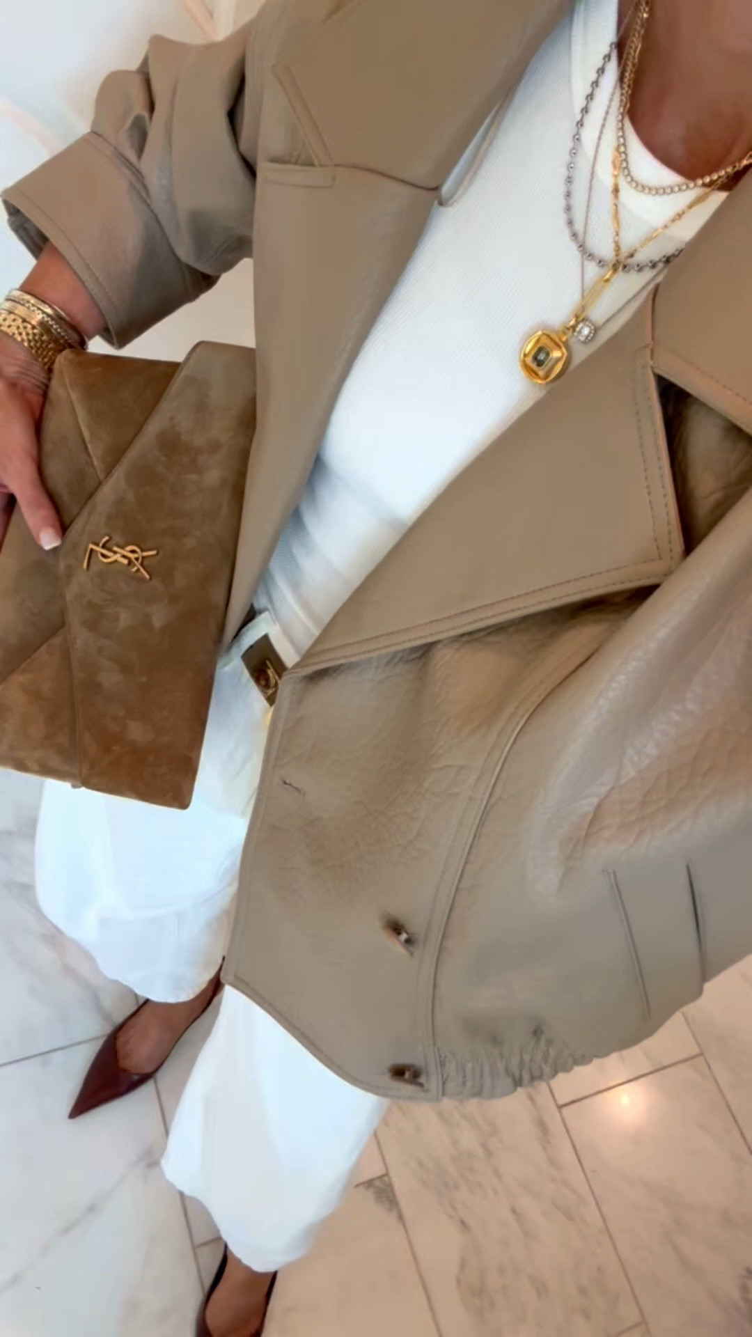 Zara outfit! This faux leather bomber jacket is so chic for fall.