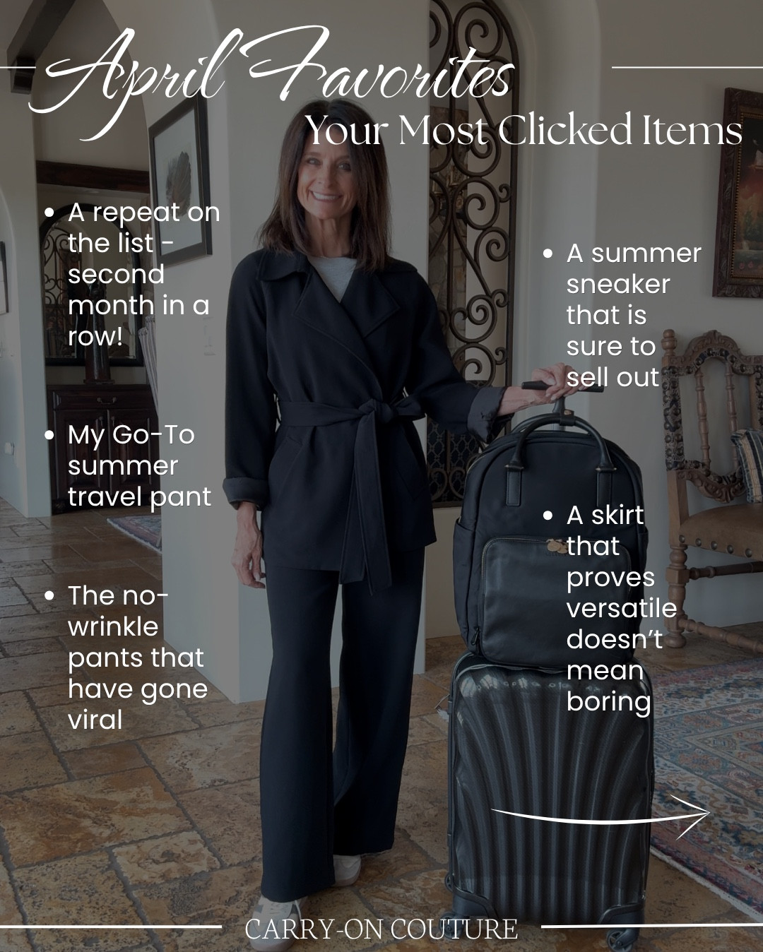 April Travel Favorites: Your Most Clicked Items…

It’s so much fun for me to see the items you loved most each month.  

The dress is making a repeat appearance on the favorites list…two months in a row!

Thank you for supporting my page and shopping my links. I love creating content for you to help make your travels a little easier!

#LTKOver40 #LTKTravel