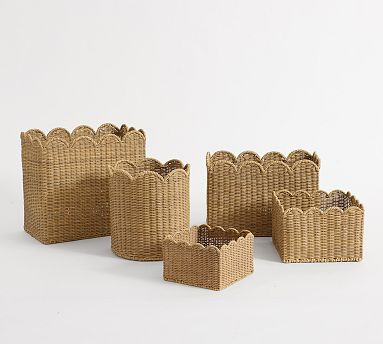 Marseille Scalloped Baskets | Pottery Barn (US)