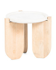 18x18 Marble Top Accent Table With Curved Legs | TJ Maxx