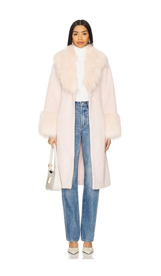 Unreal Fur Faux Fur Paris Coat in Blush. - size S | Revolve Clothing (Global)