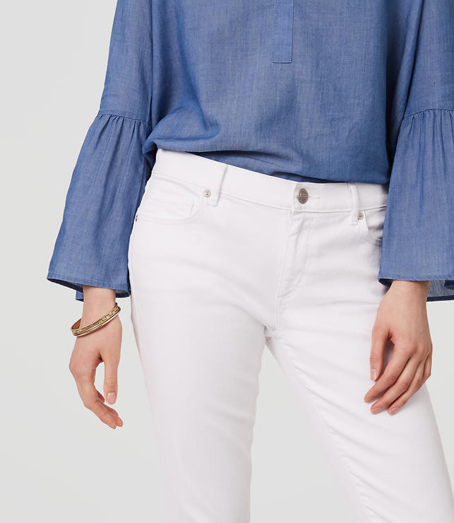 Modern Kick Crop Jeans in White | Loft
