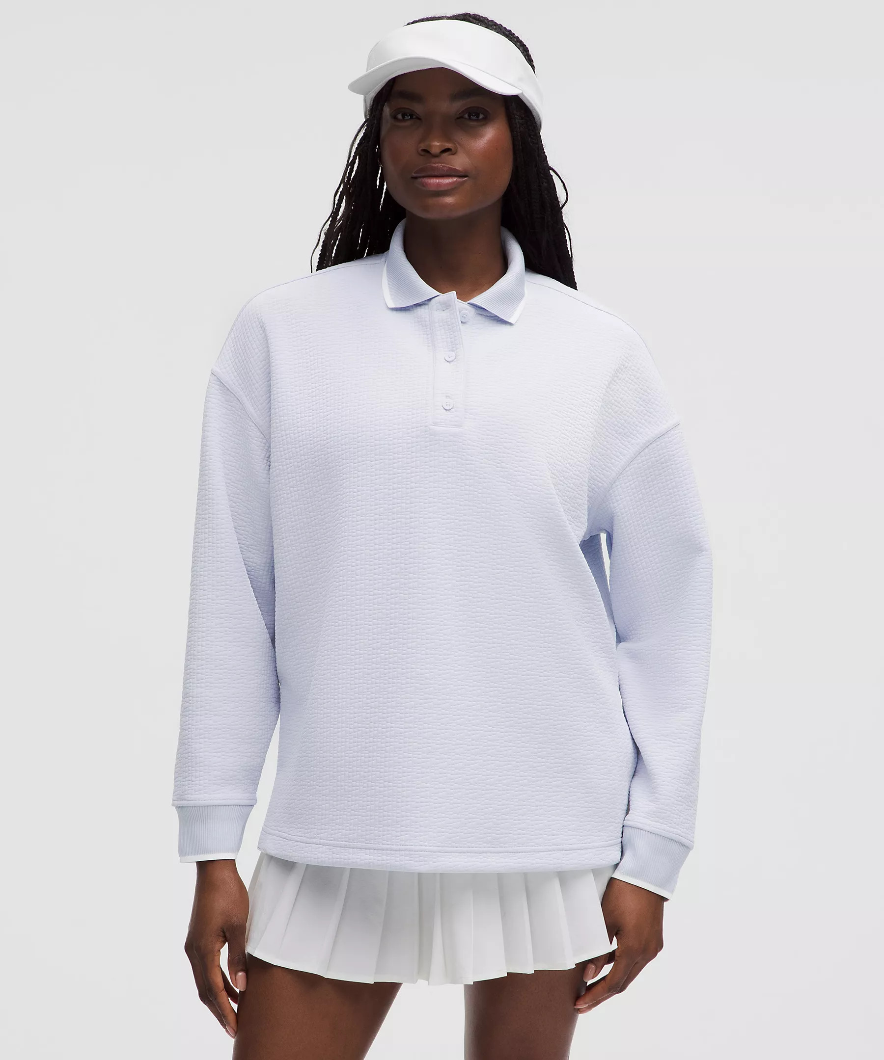 Textured Long-Sleeve Polo Shirt | Women's Polo Shirts | lululemon | Lululemon (US)