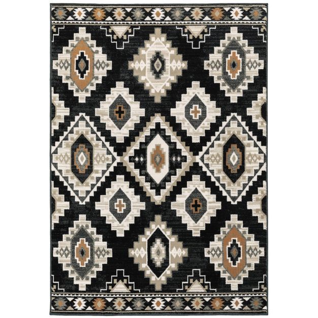 Gabriella Southwestern Diamonds Charcoal/Ivory - Captiv8e Designs | Target