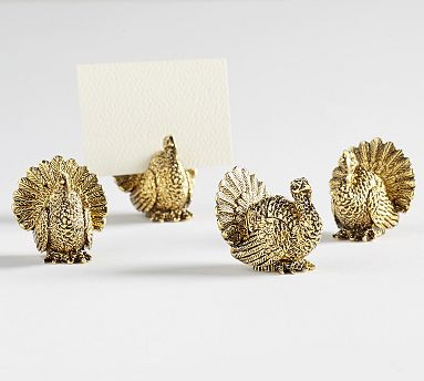 Gold Turkey Place Card Holders - Set of 4 | Pottery Barn (US)