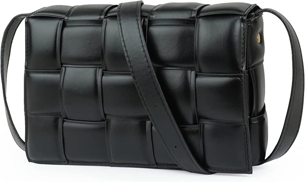 JBB Women Shoulder Bag Purse Woven Crossbody Handbags Small Square Bags Designer Handbag Padded C... | Amazon (US)