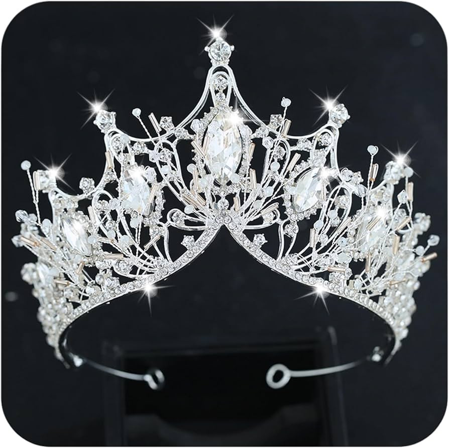 COCIDE Silver Crown for Women Baroque Queen Crown and Tiara for Women Crystal Headband Mermaid Cr... | Amazon (US)