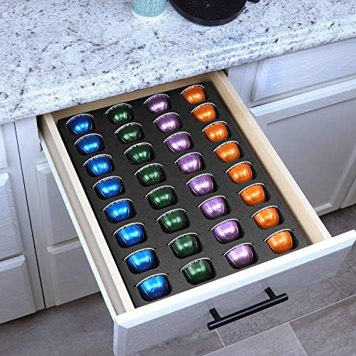 Polar Whale Coffee Espresso Capsule Drawer Organizer Tray Insert Compatible with Nespresso Vertuo Ve | Amazon (US)