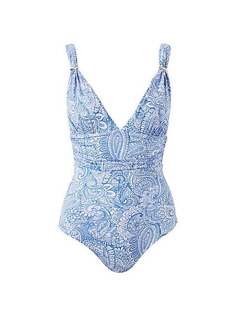 Panarea Paisley One-Piece Swimsuit | Saks Fifth Avenue