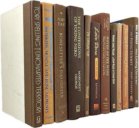 Modern Brown Books by Color | Real Hardback Books Home Decor | Bulk Bundle of Decorative Hardcove... | Amazon (US)